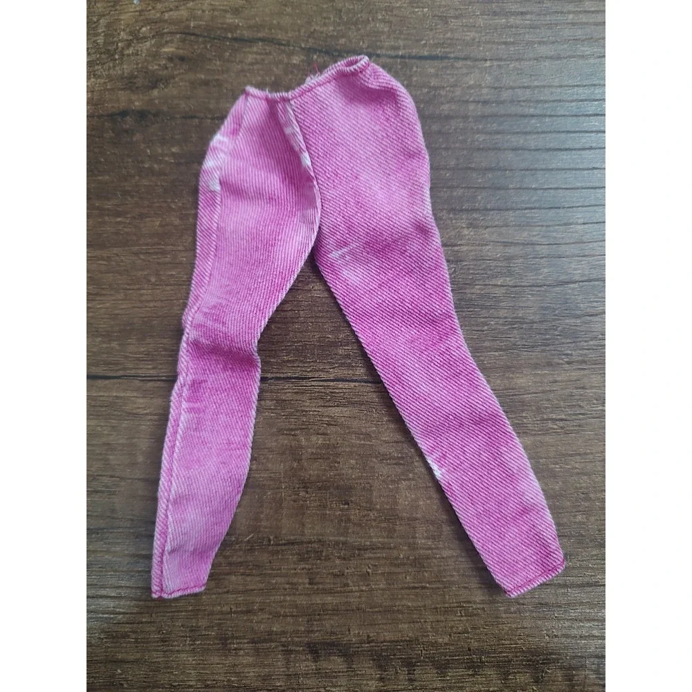 Barbie Doll Clothes Pink Pants Acid Wash Z30